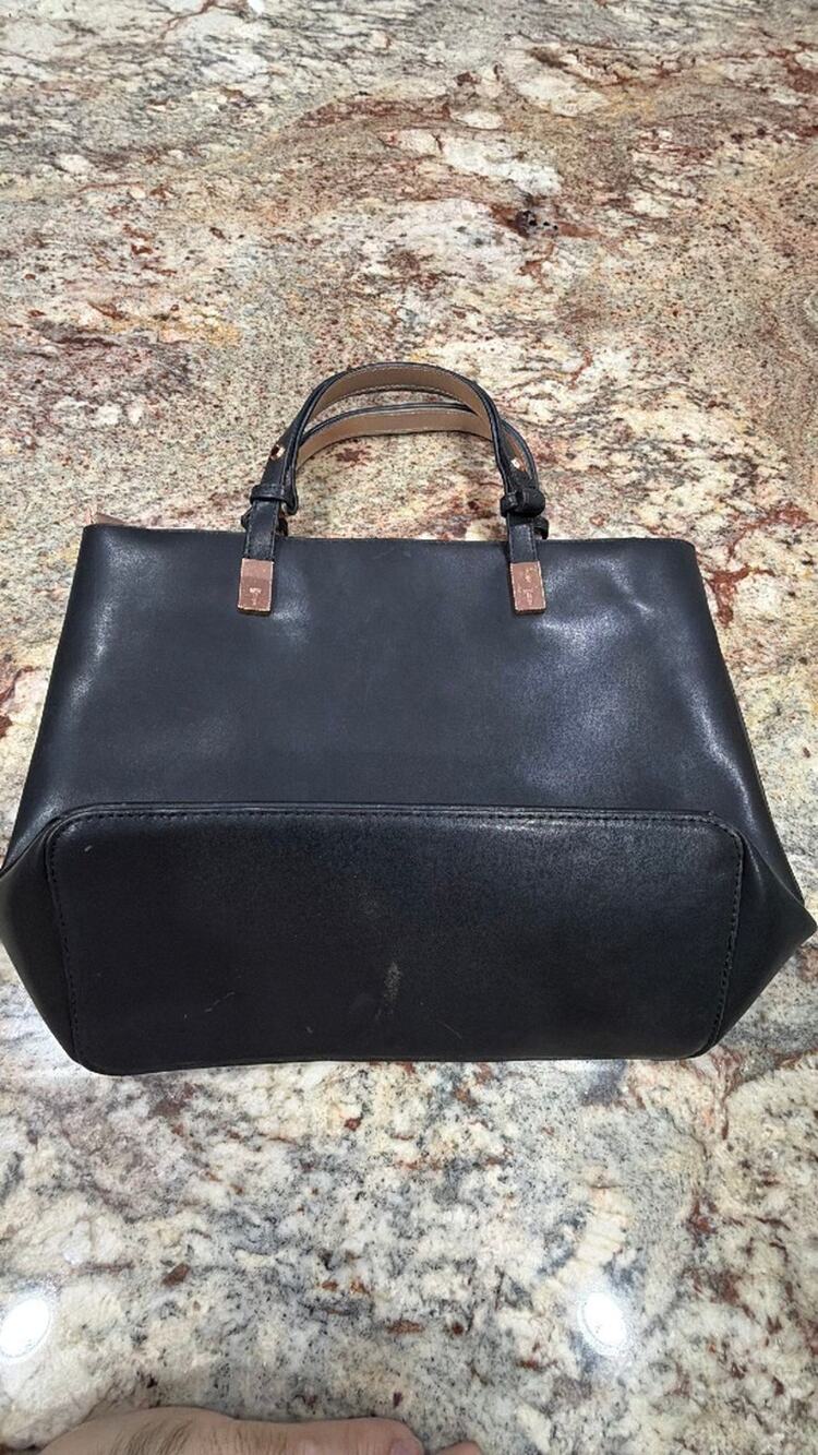 Ted Baker Adjustable Handle Leather Tote Black